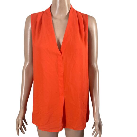 Rose & Olive Top Womens Medium Orange Pullover Lightweight - Picture 1 of 11